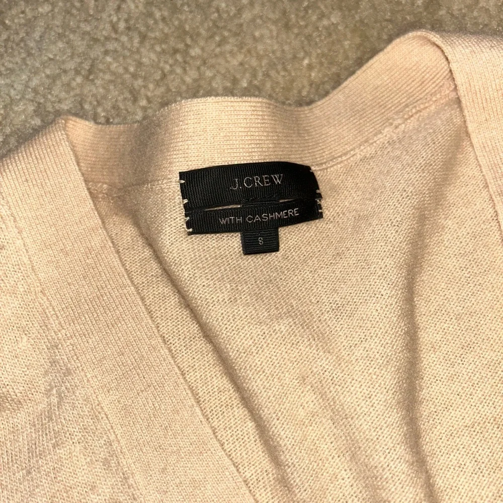 J. Crew Women’s Cashmere Tan Cardigan Sweater